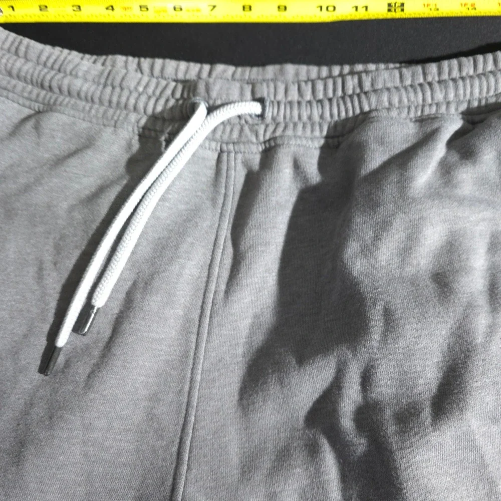 The North Face Joggers Mens L Gray Fleece Sweatpants Box Logo Drawstring Pant